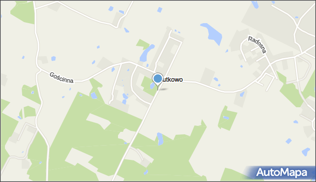 Gutkowo gmina Jonkowo, Gutkowo, mapa Gutkowo gmina Jonkowo