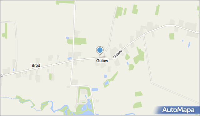 Gutów gmina Jedlińsk, Gutów, mapa Gutów gmina Jedlińsk