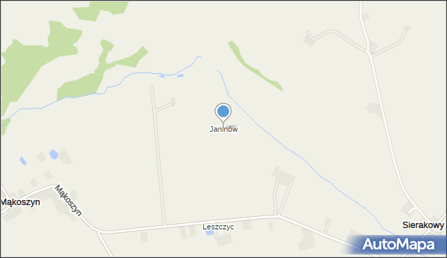 Janinów gmina Kaczory, Gurbiela Kazimierza, ppor., mapa Janinów gmina Kaczory