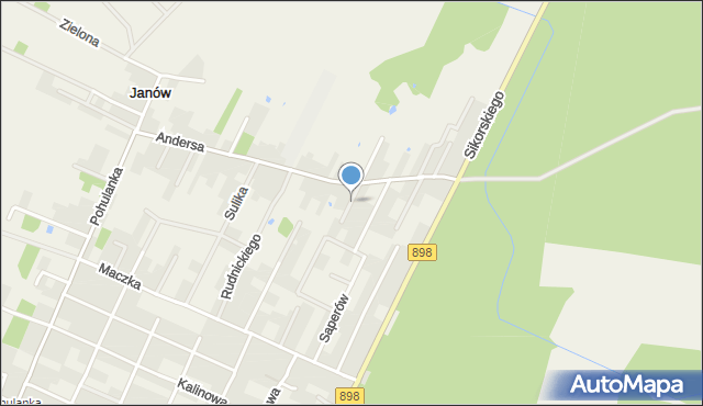 Janinów gmina Wałcz, Gurbiela Kazimierza, ppor., mapa Janinów gmina Wałcz