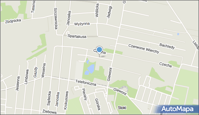 Łódź, Gubałówka, mapa Łodzi