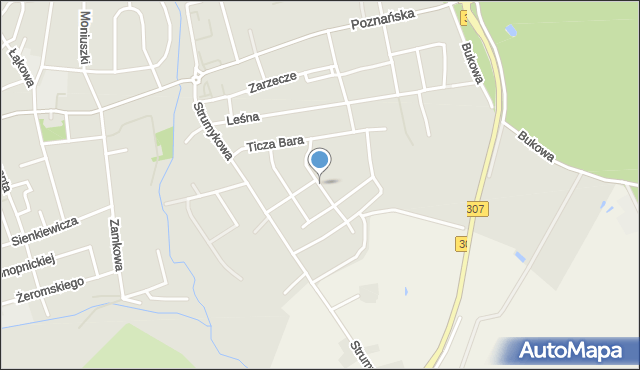 Opalenica powiat nowotomyski, Gustowskiego Antoniego, ks., mapa Opalenica powiat nowotomyski