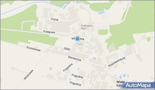 Wielki Klincz, Gulgowskich Teodory i Izydora, mapa Wielki Klincz