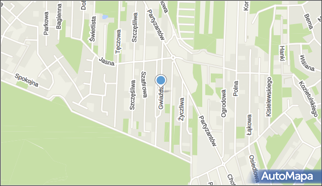 Chotomów, Gwiaździsta, mapa Chotomów