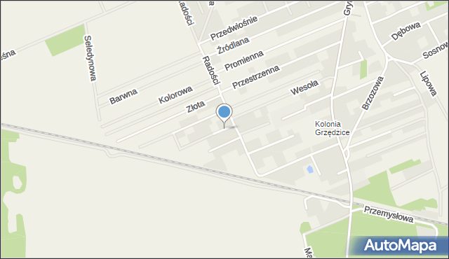 Grzędzice, Gwiaździsta, mapa Grzędzice