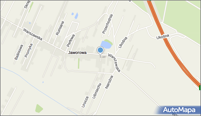 Jaworowa, Gwiaździsta, mapa Jaworowa
