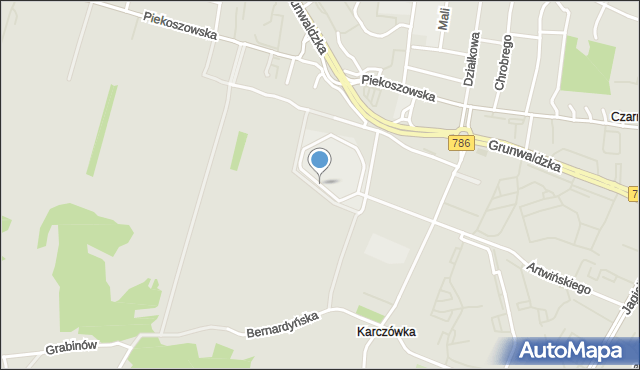 Kielce, Gwarków, mapa Kielc