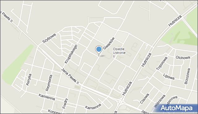 Lubin, Gwarków, mapa Lubin