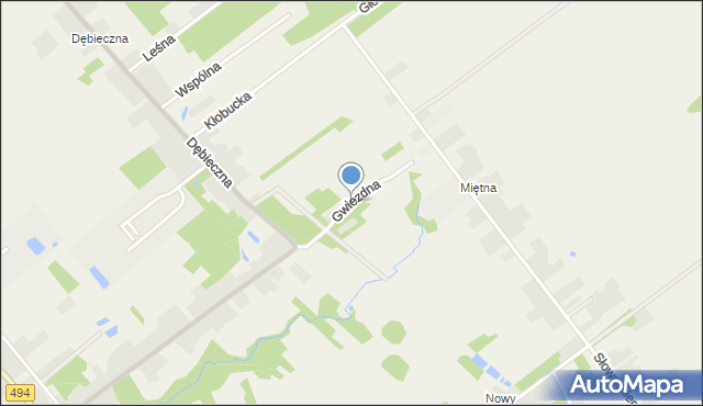 Truskolasy gmina Wręczyca Wielka, Gwiezdna, mapa Truskolasy gmina Wręczyca Wielka