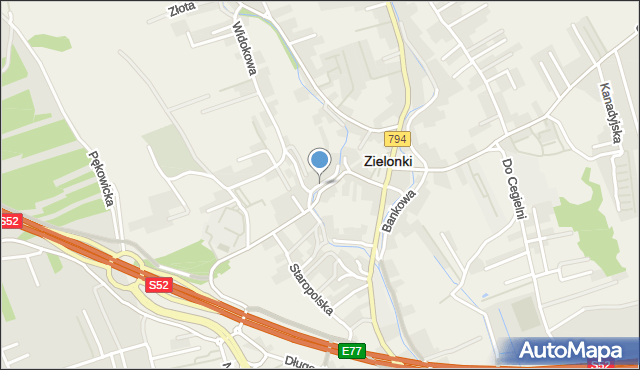 Zielonki powiat krakowski, Gwizdałów Józefa i Agaty, mapa Zielonki powiat krakowski