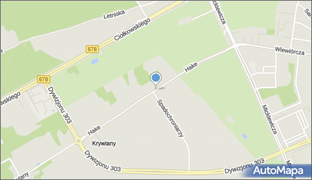 Białystok, Hake Czesława, płk., mapa Białegostoku