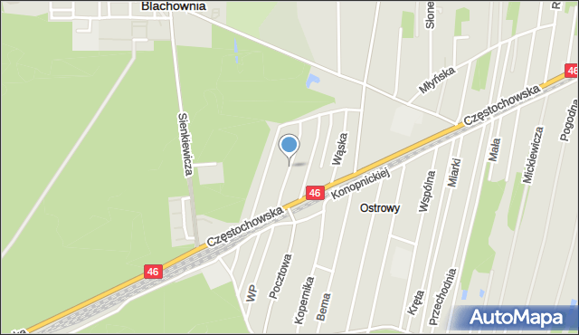 Blachownia, Handlowa, mapa Blachownia