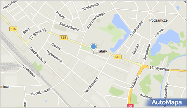 Ciechanów, Hallera Józefa, gen., mapa Ciechanów