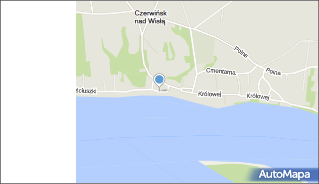 Czerwińsk nad Wisłą, Hallera Józefa, gen., mapa Czerwińsk nad Wisłą