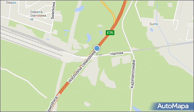 Dąbrowa Górnicza, Harmsa Jean-Pierra, mapa Dąbrowa Górnicza