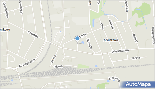 Gniezno, Harcerska, mapa Gniezna