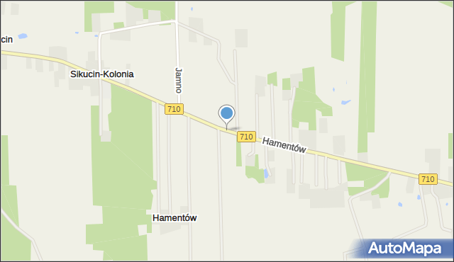 Hamentów, Hamentów, mapa Hamentów