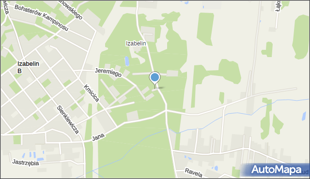 Izabelin B, Halszki, mapa Izabelin B