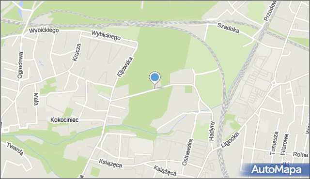 Katowice, Hadyny Stanisława, mapa Katowic