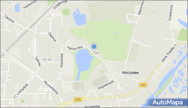 Konin, Harcerska, mapa Konina