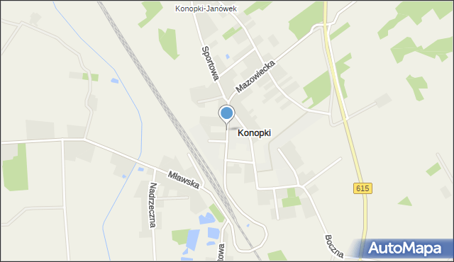 Konopki gmina Stupsk, Handlowa, mapa Konopki gmina Stupsk