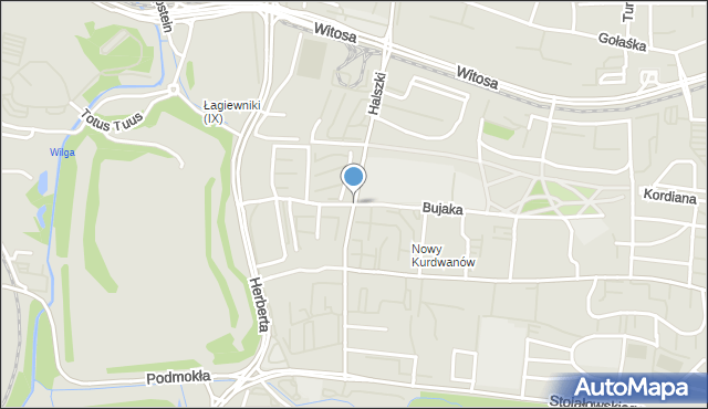 Kraków, Halszki, por., mapa Krakowa