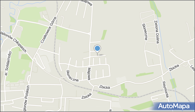 Krzeszowice, Hallerczyków, mapa Krzeszowice