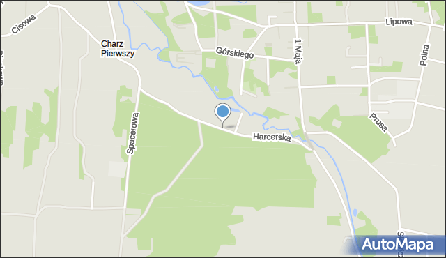 Nałęczów powiat puławski, Harcerska, mapa Nałęczów powiat puławski