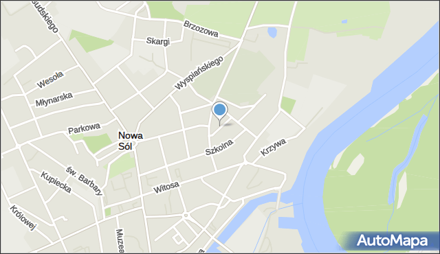Nowa Sól, Harcerska, mapa Nowa Sól