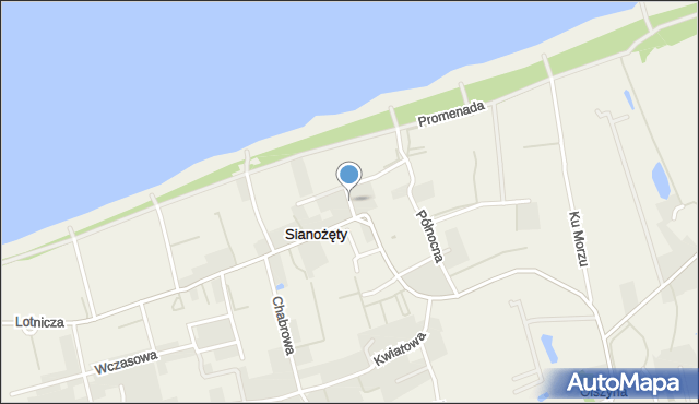 Sianożęty, Handlowa, mapa Sianożęty