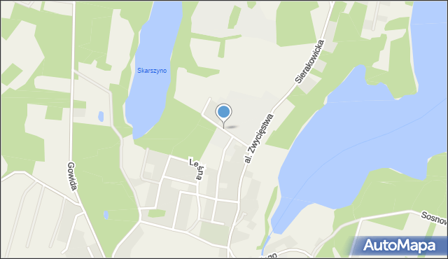 Sulęczyno, Hallera Józefa, gen., mapa Sulęczyno