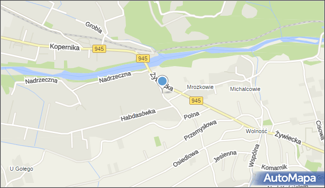 Świnna powiat żywiecki, Habdasówka, mapa Świnna powiat żywiecki