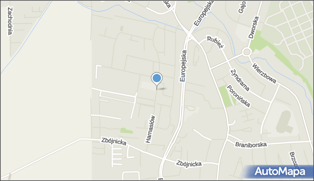 Szczecin, Harnasiów, mapa Szczecina