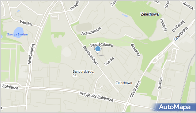 Szczecin, Hajduczka, mapa Szczecina