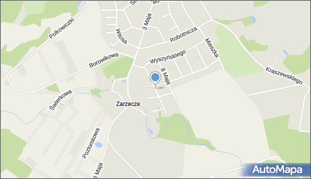Szprotawa, Hallera Józefa, gen., mapa Szprotawa