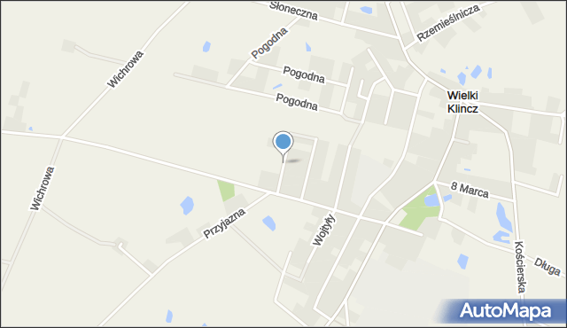 Wielki Klincz, Hallera Józefa, gen., mapa Wielki Klincz