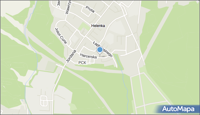 Zabrze, Harcerska, mapa Zabrza
