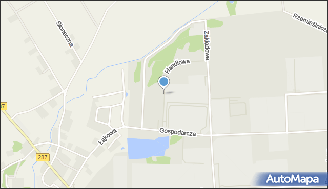 Żary, Handlowa, mapa Żary