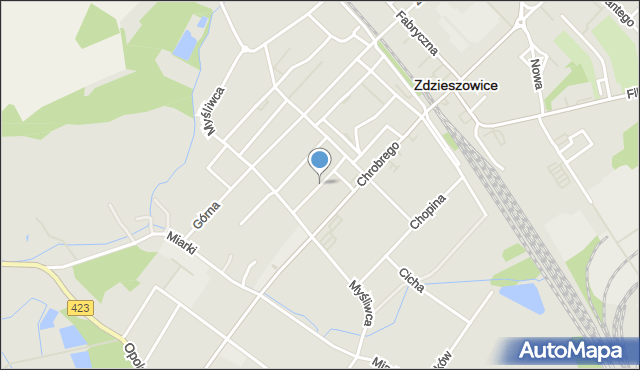 Zdzieszowice, Harcerska, mapa Zdzieszowice