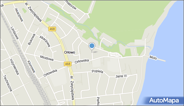 Gdynia, Heidricha Jerzego, mapa Gdyni