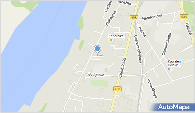 Grudziądz, Heweliusza Jana, mapa Grudziądza