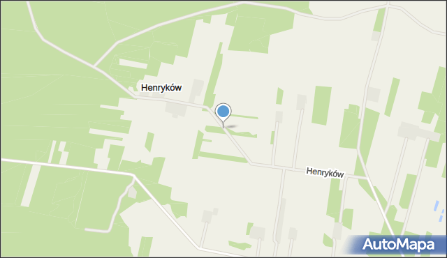 Henryków gmina Głowaczów, Henryków, mapa Henryków gmina Głowaczów