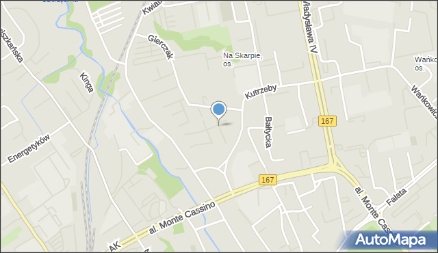 Koszalin, Herberta Zbigniewa, mapa Koszalina