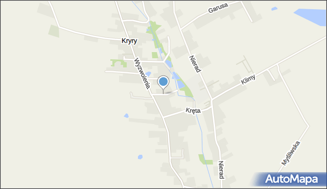 Kryry, Herbowa, mapa Kryry