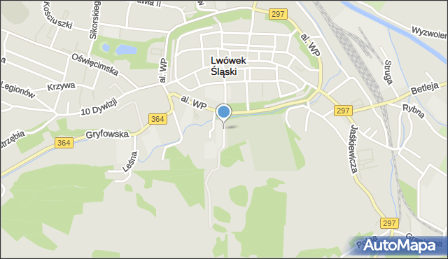 Lwówek Śląski, Henryka Brodatego, mapa Lwówek Śląski