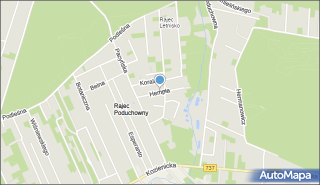Radom, Hempla Stanisława, mapa Radomia
