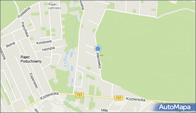 Radom, Hermanowicz Haliny, mapa Radomia