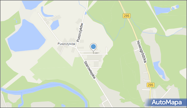 Stary Żagań, Hebanowa, mapa Stary Żagań