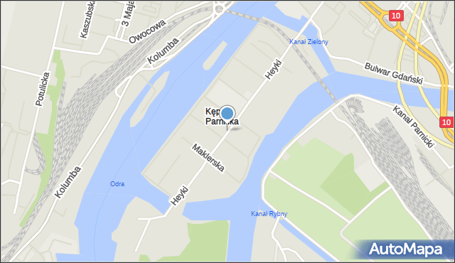 Szczecin, Heyki Leona, mapa Szczecina