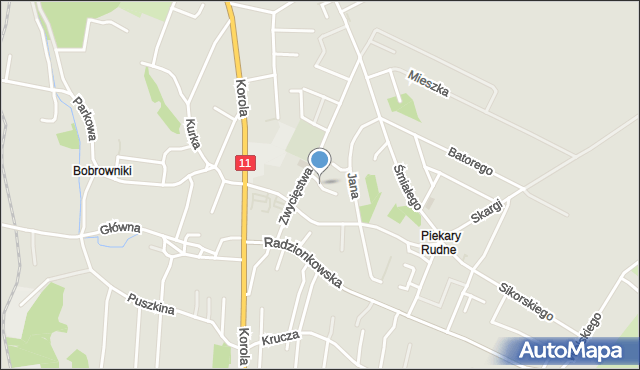 Tarnowskie Góry, Henryka Brodatego, mapa Tarnowskie Góry